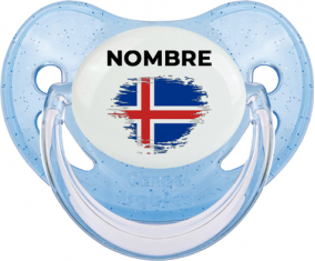Bandera del efecto pincel de Islandia con nombre: Chupete fisiológica