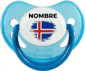 Bandera del efecto pincel de Islandia con nombre: Chupete fisiológica
