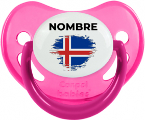 Bandera del efecto pincel de Islandia con nombre: Chupete fisiológica