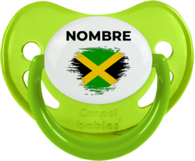 Bandera del efecto pincel jamaicano con nombre: Chupete fisiológica