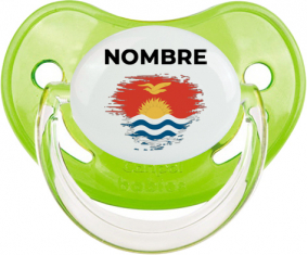 Bandera del efecto pincel Kiribati con nombre: Chupete fisiológica