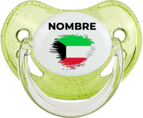 Bandera del efecto pincel de Kuwait con nombre: Chupete fisiológica