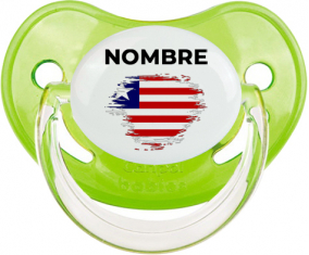 Bandera del efecto cepillo de Liberia con nombre: Chupete fisiológica