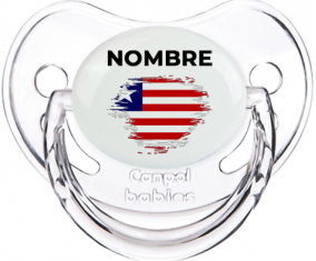 Bandera del efecto cepillo de Liberia con nombre: Chupete fisiológica