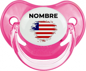 Bandera del efecto cepillo de Liberia con nombre: Chupete fisiológica