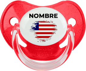 Bandera del efecto cepillo de Liberia con nombre: Chupete fisiológica