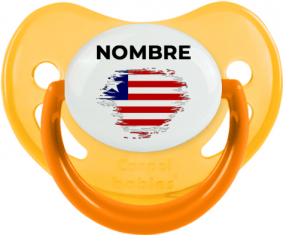 Bandera del efecto cepillo de Liberia con nombre: Chupete fisiológica