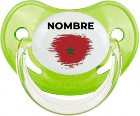 Marruecos cepilla la bandera con nombre: Chupete fisiológica