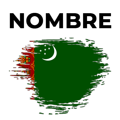 Bandera de cepillo Turkmenistán, un diseño adorable para complementar los artículos de bebé en chupete-bebe.com.
