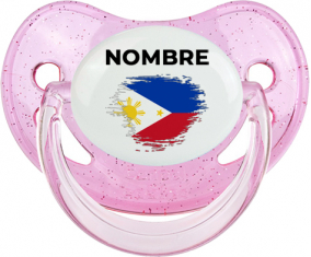 Filipinas cepilla bandera efecto con nombre: Chupete fisiológica