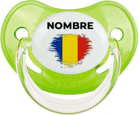 Efecto pincel de bandera Rumania con nombre: Chupete fisiológica