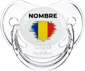 Efecto pincel de bandera Rumania con nombre: Chupete fisiológica