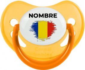 Efecto pincel de bandera Rumania con nombre: Chupete fisiológica