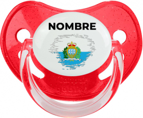 Bandera del efecto pincel de San Marino con nombre: Chupete fisiológica