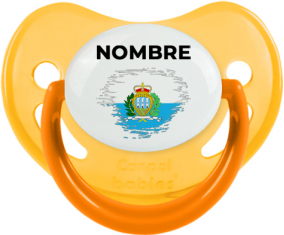 Bandera del efecto pincel de San Marino con nombre: Chupete fisiológica