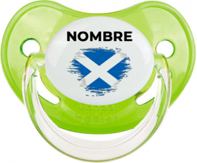 Bandera del efecto pincel de Escocia con nombre: Chupete fisiológica