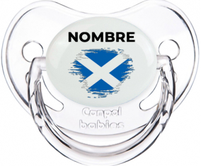 Bandera del efecto pincel de Escocia con nombre: Chupete fisiológica