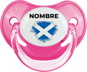 Bandera del efecto pincel de Escocia con nombre: Chupete fisiológica