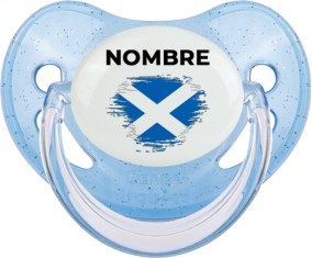 Bandera del efecto pincel de Escocia con nombre: Chupete fisiológica