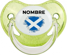 Bandera del efecto pincel de Escocia con nombre: Chupete fisiológica