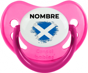 Bandera del efecto pincel de Escocia con nombre: Chupete fisiológica