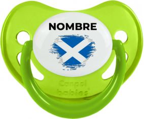 Bandera del efecto pincel de Escocia con nombre: Chupete fisiológica