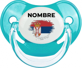 Bandera del efecto cepillo de Serbia con nombre: Chupete fisiológica personnalisée