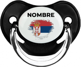 Bandera del efecto cepillo de Serbia con nombre: Chupete fisiológica