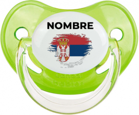 Bandera del efecto cepillo de Serbia con nombre: Chupete fisiológica