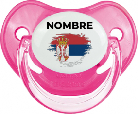 Bandera del efecto cepillo de Serbia con nombre: Chupete fisiológica