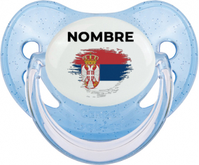 Bandera del efecto cepillo de Serbia con nombre: Chupete fisiológica