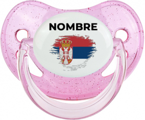 Bandera del efecto cepillo de Serbia con nombre: Chupete fisiológica