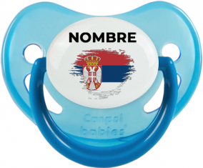 Bandera del efecto cepillo de Serbia con nombre: Chupete fisiológica