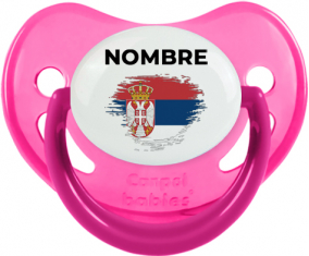 Bandera del efecto cepillo de Serbia con nombre: Chupete fisiológica