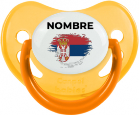 Bandera del efecto cepillo de Serbia con nombre: Chupete fisiológica