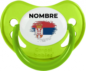 Bandera del efecto cepillo de Serbia con nombre: Chupete fisiológica