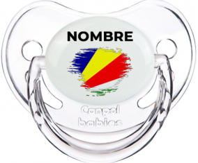 Bandera del efecto pincel Seychelles con nombre: Chupete Fisiológica