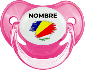 Bandera del efecto pincel Seychelles con nombre: Chupete Fisiológica