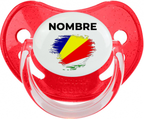 Bandera del efecto pincel Seychelles con nombre: Chupete Fisiológica