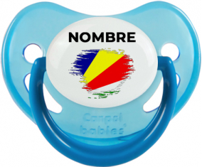 Bandera del efecto pincel Seychelles con nombre: Chupete Fisiológica