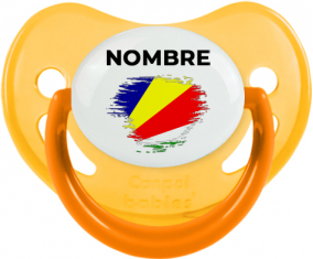Bandera del efecto pincel Seychelles con nombre: Chupete Fisiológica