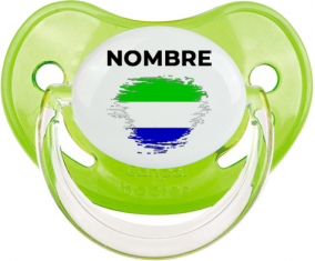 Bandera del efecto pincel de Sierra Leona con nombre: Chupete fisiológica