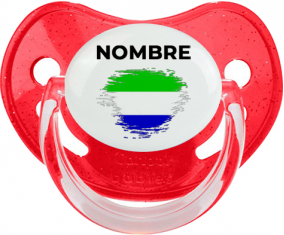 Bandera del efecto pincel de Sierra Leona con nombre: Chupete fisiológica