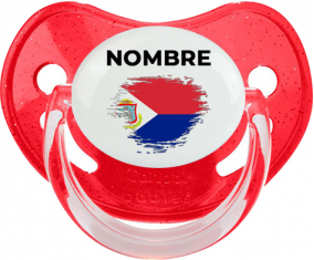 Sint Maarten pincel efecto bandera con nombre: Chupete fisiológica