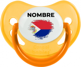 Sint Maarten pincel efecto bandera con nombre: Chupete fisiológica