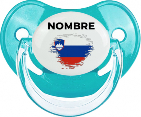 Bandera del efecto pincel de Eslovenia con nombre: Chupete fisiológica personnalisée