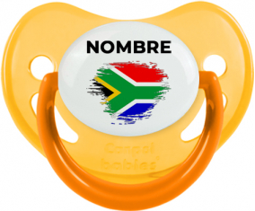 Bandera del efecto pincel sudafricano con nombre: Chupete fisiológica