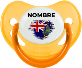 Efecto cepillo de bandera Georgia del Sur e Islas Sandwich del Sur con nombre: Chupete Fisiológica