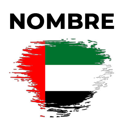 Bandera de pincel de los Emiratos Árabes Unidos, ideal para personalizar los accesorios de tu bebé. Disponible en chupete-bebe.c