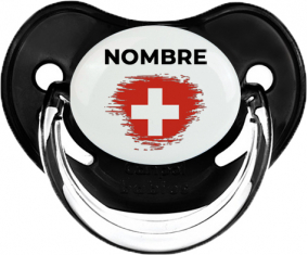 Bandera suiza del efecto pincel con nombre: Chupete fisiológica